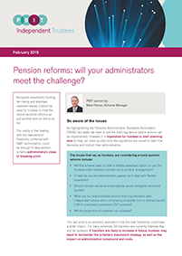 Image for opinion “Pension reforms: will your administrators meet the challenge?”